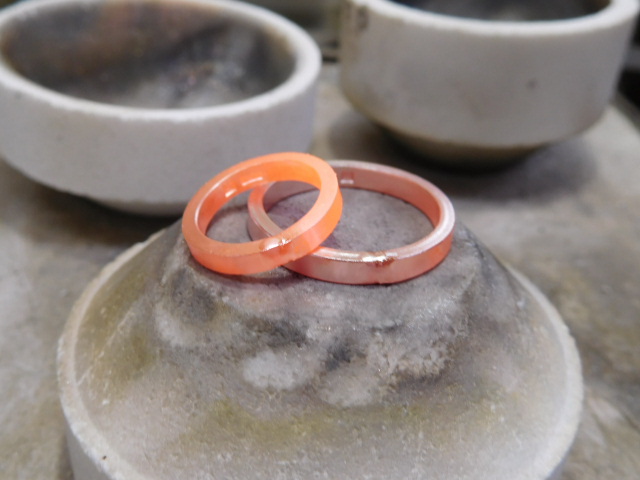 結婚指輪 pt900 手作り