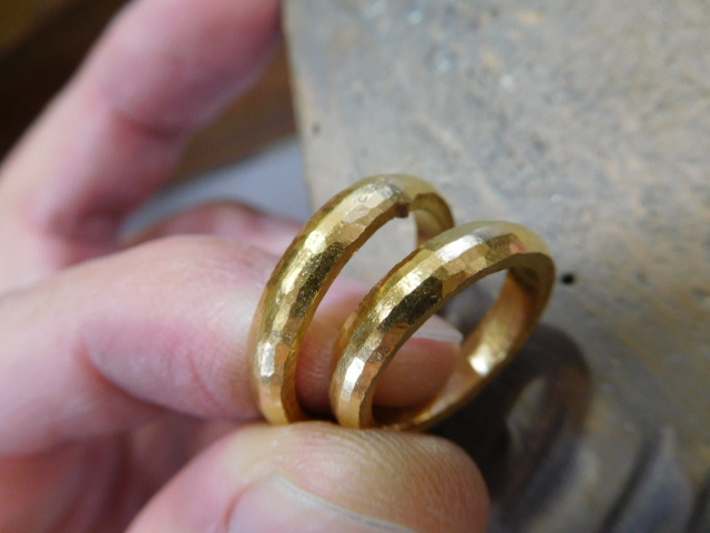 純金 結婚指輪 手作り