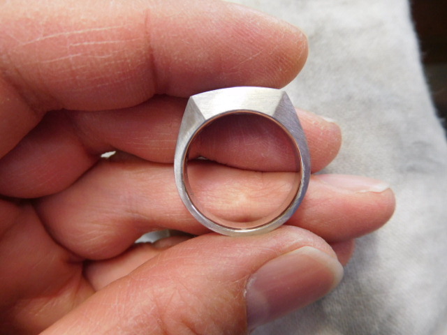 結婚指輪 印台リング