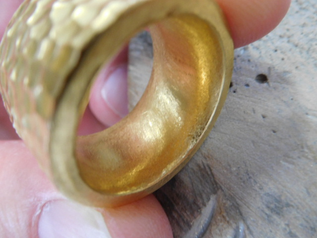 24金　幅広い　指輪