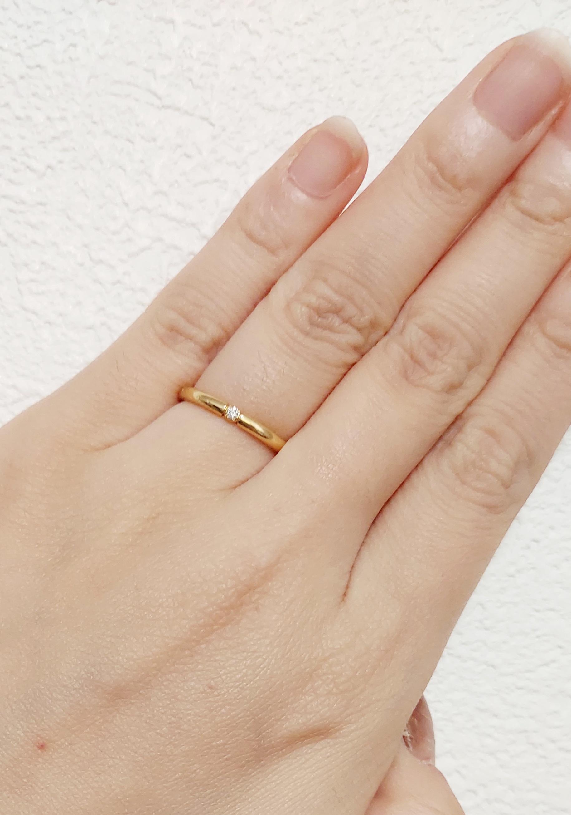 結婚指輪 k18 シンプル