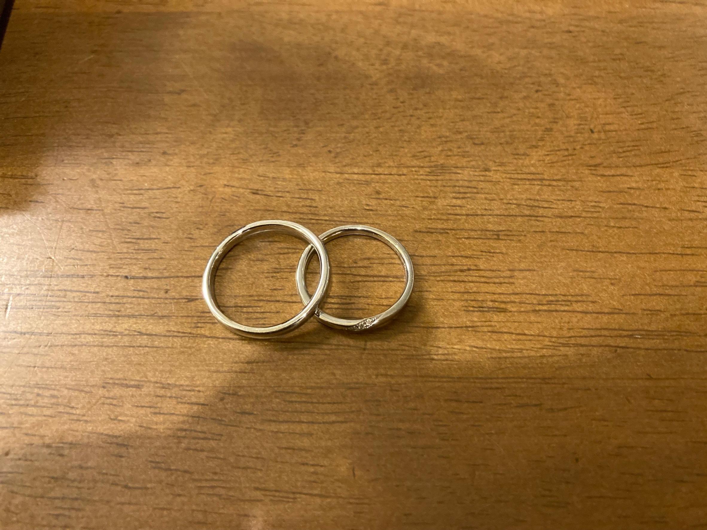 ウェーブタイプ 細めの結婚指輪