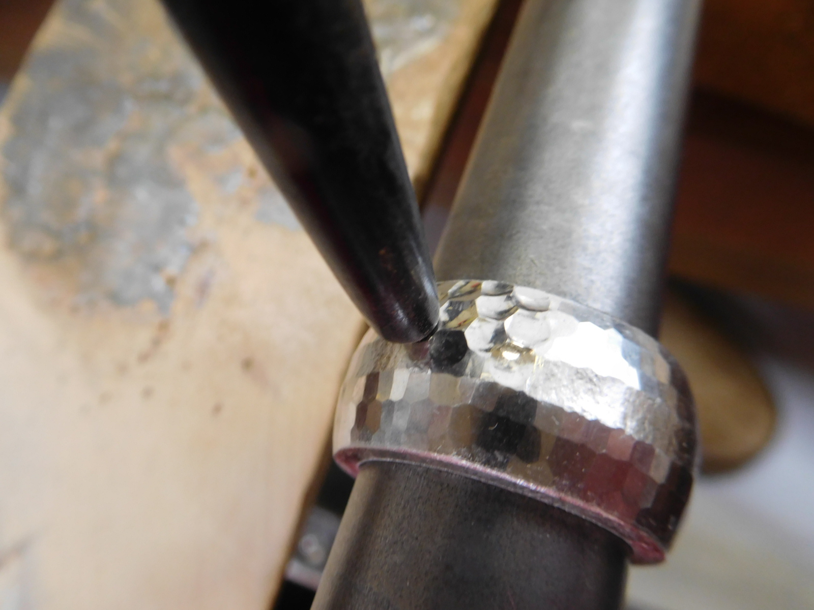 槌目 リング メンズ