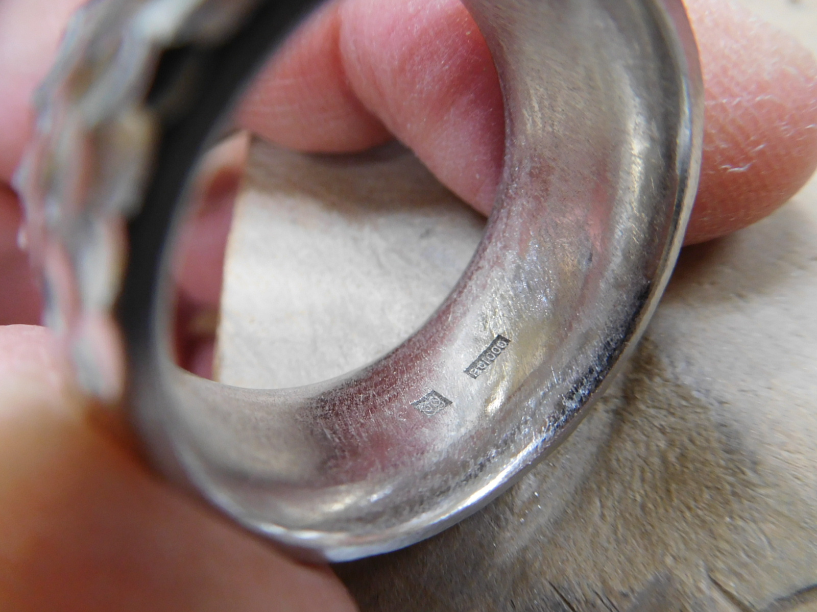 槌目 リング メンズ