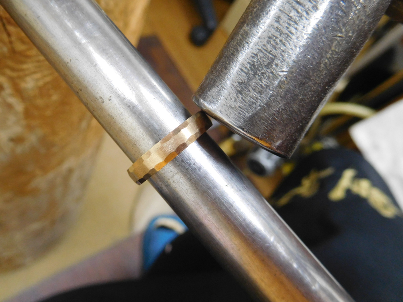 槌目 リング k18