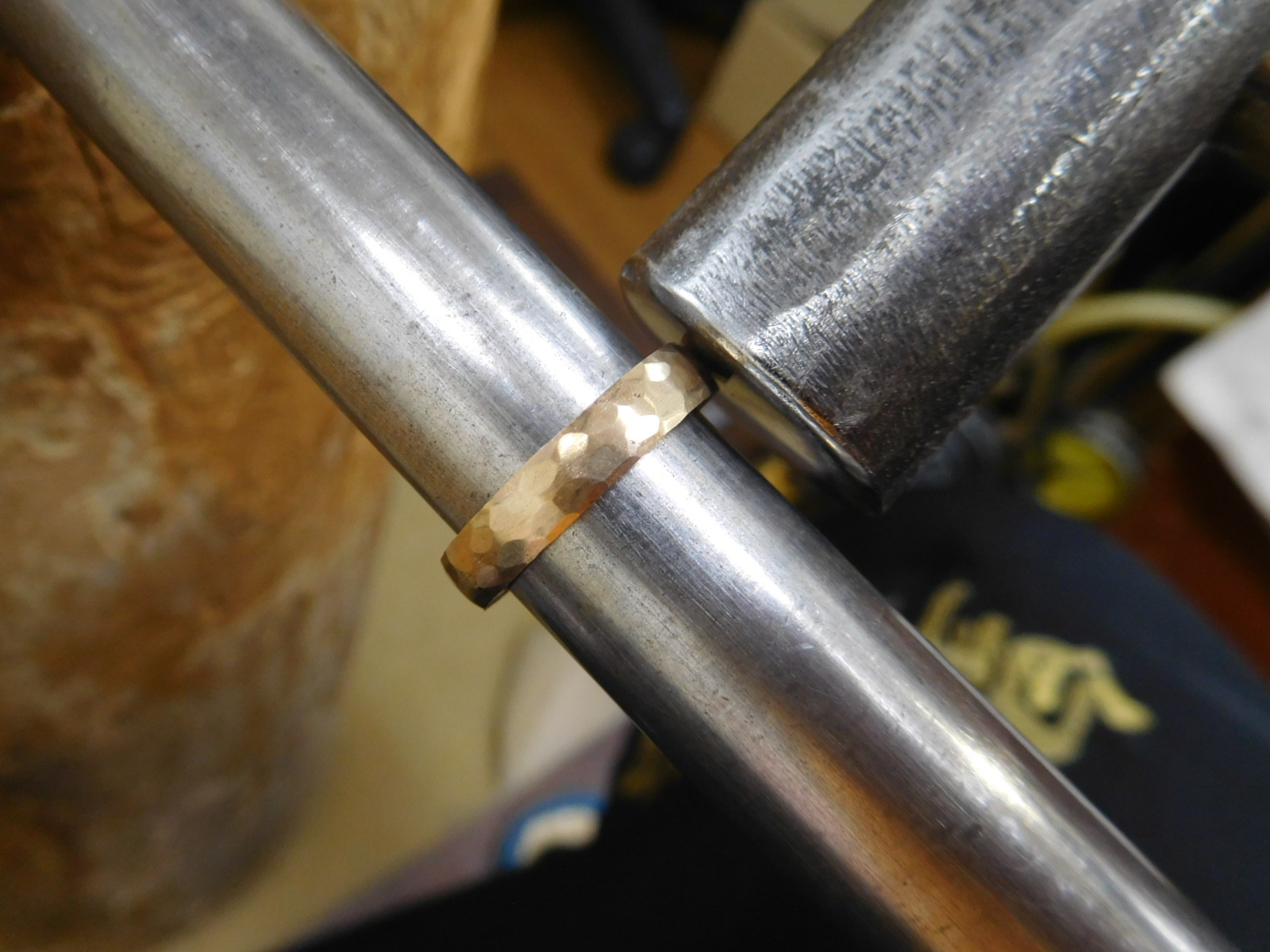 槌目 リング k18