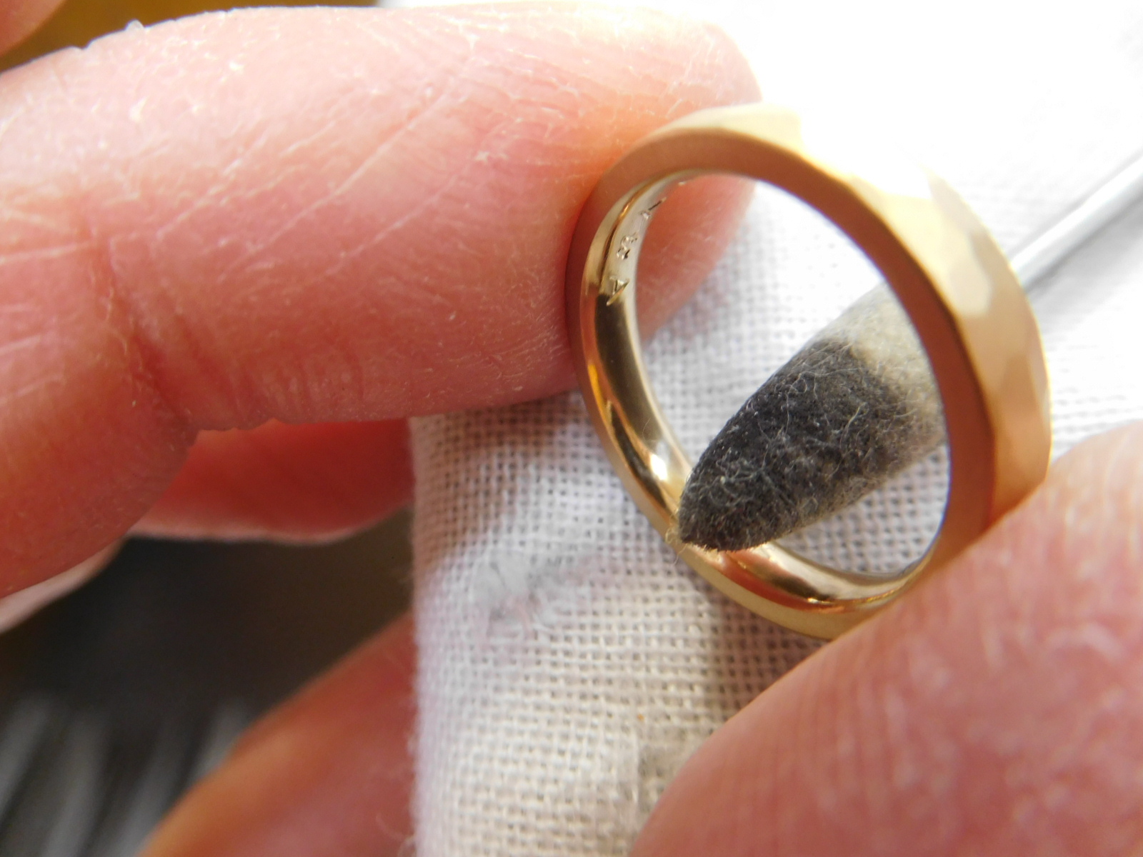 槌目 リング k18