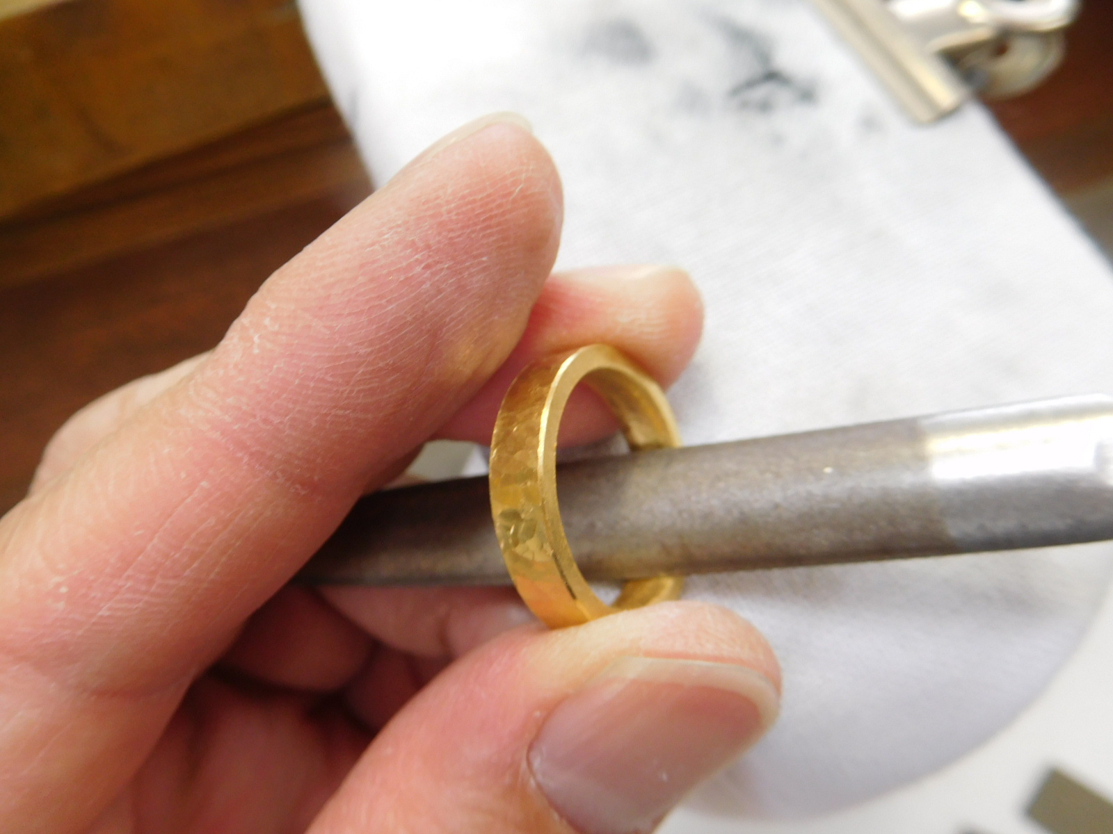 レディース 槌目 リング